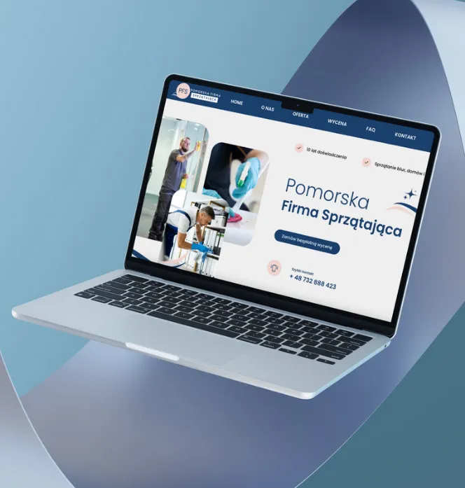 Strona internetowa dla firmy sprzątającej