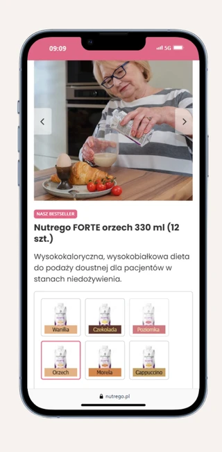 Responsywna wersja sklepu internetowego Nutrego